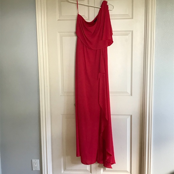 BCBG Dresses & Skirts - Lipstick red one sleeve dress